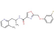 2-[(3-fluorophenoxy)methyl]-N-[1-methyl-2-(3-methyl-2-pyridinyl)ethyl]-1,3-oxazole-4-carboxamide