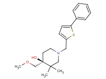 (4S*)-4-(methoxymethyl)-3,3-dimethyl-1-[(5-phenyl-2-thienyl)methyl]piperidin-4-ol