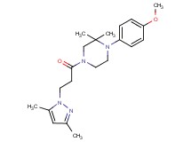 4-[3-(3,5-dimethyl-1H-pyrazol-1-yl)propanoyl]-1-(4-methoxyphenyl)-2,2-dimethylpiperazine