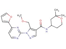 N-(2,2-dimethyltetrahydro-2H-pyran-4-yl)-1-[4-(2-furyl)-2-pyrimidinyl]-5-(methoxymethyl)-1H-pyrazole-4-carboxamide