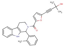 2-methyl-4-(5-{[1-(2-methylphenyl)-1,3,4,9-tetrahydro-2H-beta-carbolin-2-yl]carbonyl}-2-furyl)-3-butyn-2-ol