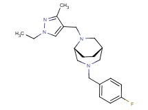 (1S*,5R*)-6-[(1-ethyl-3-methyl-1H-pyrazol-4-yl)methyl]-3-(4-fluorobenzyl)-3,6-diazabicyclo[3.2.2]nonane