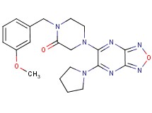 1-(3-methoxybenzyl)-4-[6-(1-pyrrolidinyl)[1,2,5]oxadiazolo[3,4-b]pyrazin-5-yl]-2-piperazinone