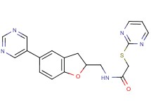 N-{[5-(5-pyrimidinyl)-2,3-dihydro-1-benzofuran-2-yl]methyl}-2-(2-pyrimidinylthio)acetamide