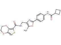 N-[(2-{4-[(cyclobutylcarbonyl)amino]phenyl}-5-methyl-1,3-oxazol-4-yl)methyl]-2,3-dihydrothieno[3,4-b][1,4]dioxine-5-carboxamide