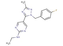 N-ethyl-5-[1-(4-fluorobenzyl)-3-methyl-1H-1,2,4-triazol-5-yl]pyrimidin-2-amine