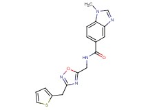 1-methyl-N-{[3-(2-thienylmethyl)-1,2,4-oxadiazol-5-yl]methyl}-1H-benzimidazole-5-carboxamide