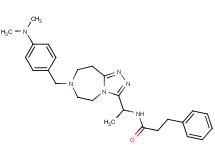 N-(1-{7-[4-(dimethylamino)benzyl]-6,7,8,9-tetrahydro-5H-[1,2,4]triazolo[4,3-d][1,4]diazepin-3-yl}ethyl)-3-phenylpropanamide