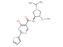 4-hydroxy-N-[(3S*,4S*)-1-isopropyl-4-methoxypyrrolidin-3-yl]-2-(2-thienyl)pyrimidine-5-carboxamide