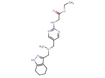 ethyl [(5-{[methyl(4,5,6,7-tetrahydro-1H-indazol-3-ylmethyl)amino]methyl}pyrimidin-2-yl)amino]acetate