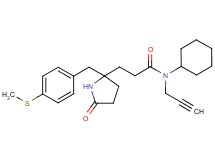 N-cyclohexyl-3-{2-[4-(methylthio)benzyl]-5-oxo-2-pyrrolidinyl}-N-2-propyn-1-ylpropanamide