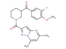 {1-[(5,7-dimethylpyrazolo[1,5-a]pyrimidin-2-yl)carbonyl]-3-piperidinyl}(3-fluoro-4-methoxyphenyl)methanone