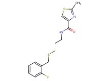 N-{3-[(2-fluorobenzyl)thio]propyl}-2-methyl-1,3-thiazole-4-carboxamide