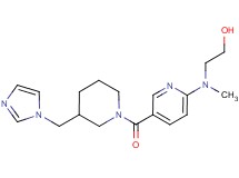 2-[(5-{[3-(1H-imidazol-1-ylmethyl)piperidin-1-yl]carbonyl}pyridin-2-yl)(methyl)amino]ethanol