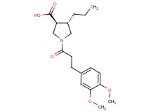 (3S*,4S*)-1-[3-(3,4-dimethoxyphenyl)propanoyl]-4-propyl-3-pyrrolidinecarboxylic acid