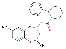 2,7-dimethyl-4-{2-oxo-2-[2-(2-pyridinyl)-1-piperidinyl]ethyl}-2,3,4,5-tetrahydro-1,4-benzoxazepine