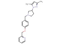 2-[(4-{[3-(3,5-dimethyl-1H-pyrazol-1-yl)-1-pyrrolidinyl]methyl}phenoxy)methyl]pyridine