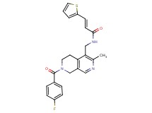 (2E)-N-{[7-(4-fluorobenzoyl)-3-methyl-5,6,7,8-tetrahydro-2,7-naphthyridin-4-yl]methyl}-3-(2-thienyl)acrylamide