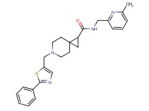N-[(6-methyl-2-pyridinyl)methyl]-6-[(2-phenyl-1,3-thiazol-5-yl)methyl]-6-azaspiro[2.5]octane-1-carboxamide