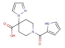 4-(1H-pyrazol-1-yl)-1-(1H-pyrrol-2-ylcarbonyl)piperidine-4-carboxylic acid