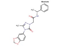 2-[4-(1,3-benzodioxol-5-yl)-3-methyl-5-oxo-4,5-dihydro-1H-1,2,4-triazol-1-yl]-N-[(1R)-1-phenylethyl]acetamide