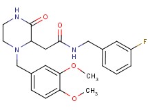 2-[1-(3,4-dimethoxybenzyl)-3-oxo-2-piperazinyl]-N-(3-fluorobenzyl)acetamide