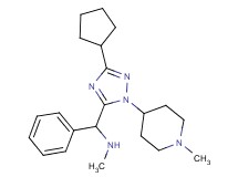 1-[3-cyclopentyl-1-(1-methylpiperidin-4-yl)-1H-1,2,4-triazol-5-yl]-N-methyl-1-phenylmethanamine