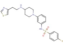4-fluoro-N-[3-(4-{[2-(1,3-thiazol-4-yl)ethyl]amino}-1-piperidinyl)phenyl]benzenesulfonamide