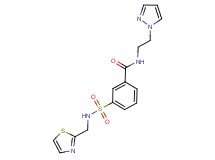 N-[2-(1H-pyrazol-1-yl)ethyl]-3-{[(1,3-thiazol-2-ylmethyl)amino]sulfonyl}benzamide