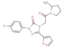 2-(4-chlorophenyl)-5-(2-furyl)-4-[2-(2-methyl-1-pyrrolidinyl)-2-oxoethyl]-2,4-dihydro-3H-1,2,4-triazol-3-one