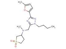 N-{[1-butyl-3-(5-methyl-2-furyl)-1H-1,2,4-triazol-5-yl]methyl}-N-methyltetrahydrothiophen-3-amine 1,1-dioxide