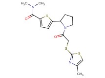 N,N-dimethyl-5-(1-{[(4-methyl-1,3-thiazol-2-yl)thio]acetyl}-2-pyrrolidinyl)-2-thiophenecarboxamide