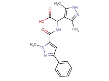 (3,5-dimethyl-1H-pyrazol-4-yl){[(1-methyl-3-phenyl-1H-pyrazol-5-yl)carbonyl]amino}acetic acid