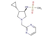 N-[rel-(3R,4S)-4-cyclopropyl-1-(2-pyrimidinylmethyl)-3-pyrrolidinyl]methanesulfonamide hydrochloride