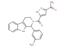 1-(5-{[1-(3-methylphenyl)-1,3,4,9-tetrahydro-2H-beta-carbolin-2-yl]carbonyl}-1H-pyrazol-3-yl)ethanone