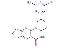 2-[3-(6-hydroxy-2-methyl-4-pyrimidinyl)-1-piperidinyl]-6,7-dihydro-5H-cyclopenta[b]pyridine-3-carboxamide