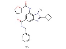 2-cyclobutyl-1-methyl-N-(4-methylbenzyl)-7-[(tetrahydro-2-furanylcarbonyl)amino]-1H-benzimidazole-5-carboxamide