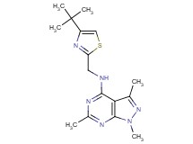 N-[(4-tert-butyl-1,3-thiazol-2-yl)methyl]-1,3,6-trimethyl-1H-pyrazolo[3,4-d]pyrimidin-4-amine