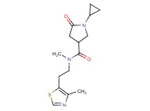 1-cyclopropyl-N-methyl-N-[2-(4-methyl-1,3-thiazol-5-yl)ethyl]-5-oxo-3-pyrrolidinecarboxamide