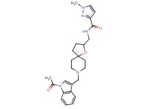 N-({8-[(1-acetyl-1H-indol-3-yl)methyl]-1-oxa-8-azaspiro[4.5]dec-2-yl}methyl)-1-methyl-1H-pyrazole-3-carboxamide