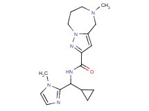 N-[cyclopropyl(1-methyl-1H-imidazol-2-yl)methyl]-5-methyl-5,6,7,8-tetrahydro-4H-pyrazolo[1,5-a][1,4]diazepine-2-carboxamide