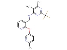 5,6-dimethyl-N-({2-[(6-methylpyridin-3-yl)oxy]pyridin-3-yl}methyl)-2-(trifluoromethyl)pyrimidin-4-amine
