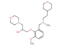 1-[2-methoxy-6-({methyl[2-(tetrahydro-2H-pyran-4-yl)ethyl]amino}methyl)phenoxy]-3-(4-morpholinyl)-2-propanol