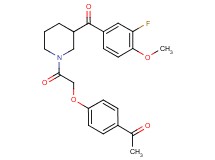 1-(4-{2-[3-(3-fluoro-4-methoxybenzoyl)-1-piperidinyl]-2-oxoethoxy}phenyl)ethanone