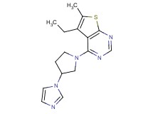 5-ethyl-4-[3-(1H-imidazol-1-yl)pyrrolidin-1-yl]-6-methylthieno[2,3-d]pyrimidine