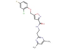 5-[(2-chloro-4-fluorophenoxy)methyl]-N-[2-(4,6-dimethyl-2-pyrimidinyl)ethyl]-3-isoxazolecarboxamide