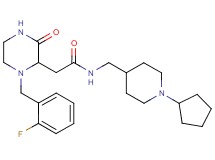 N-[(1-cyclopentyl-4-piperidinyl)methyl]-2-[1-(2-fluorobenzyl)-3-oxo-2-piperazinyl]acetamide
