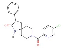 8-[(5-chloro-2-pyridinyl)carbonyl]-3-phenyl-1,8-diazaspiro[4.5]decan-2-one