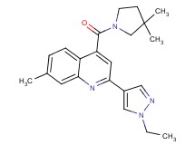 4-[(3,3-dimethyl-1-pyrrolidinyl)carbonyl]-2-(1-ethyl-1H-pyrazol-4-yl)-7-methylquinoline