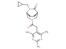 (1S*,5R*)-3-[(2-amino-4,6-dimethyl-5-pyrimidinyl)acetyl]-6-(cyclopropylmethyl)-3,6-diazabicyclo[3.2.2]nonan-7-one